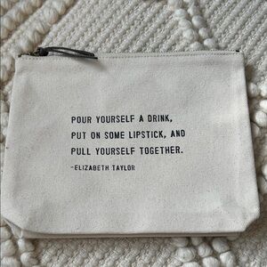 Cute & Fun Canvas Pouch/Makeup Bag SugarBoo & CO NWOT